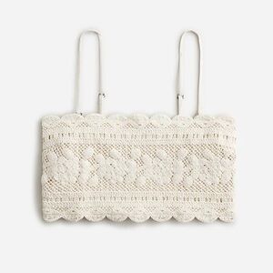 J. Crew Cropped crochet tube top